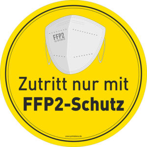 Aufkleber 18 cm "FFP2 Maskenpflicht"
