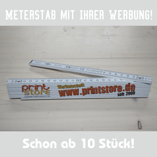 Holz-Meterstab/Zollstock mit Ihrer Werbung